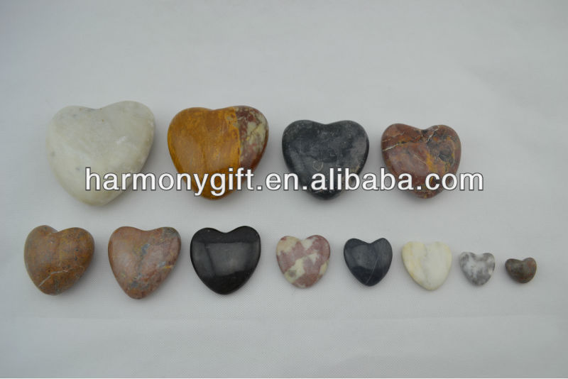 natural marble hearts