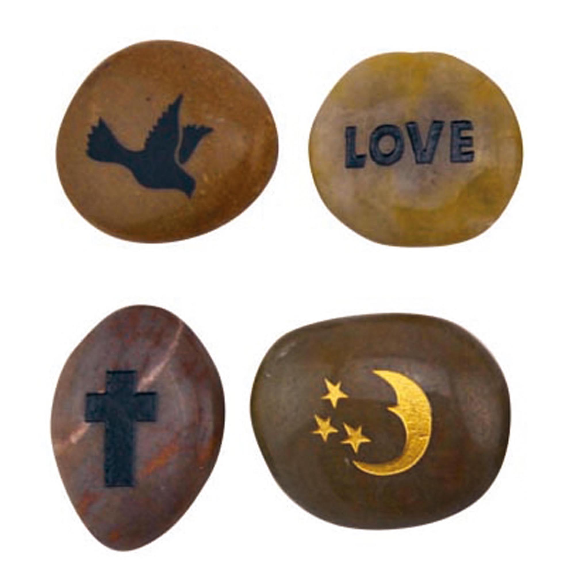 Pebble stone natural pebble with customize engravment words or designs