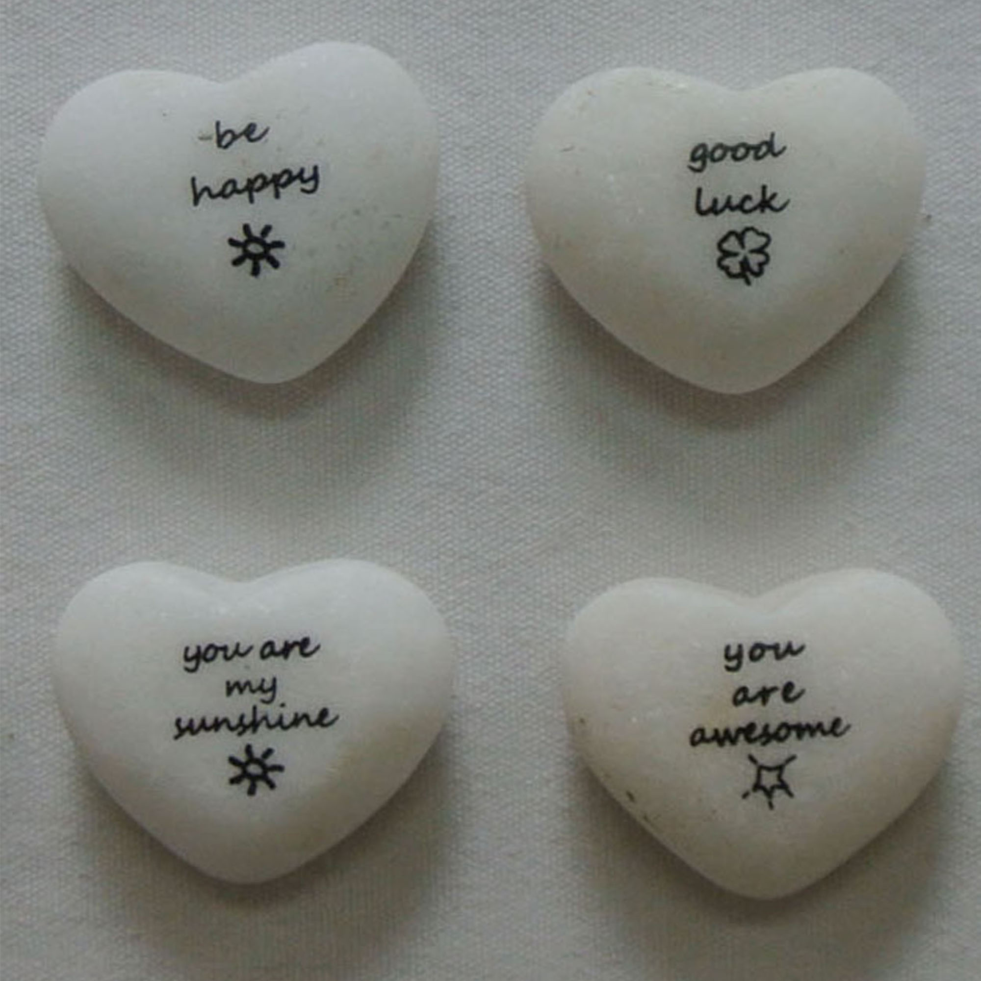 best selling  heart stone white stone heart   with printing symbol  custom printing