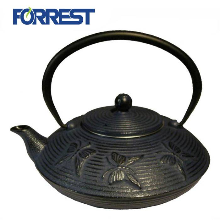 Enameled Cast iron green/black teapot kettle