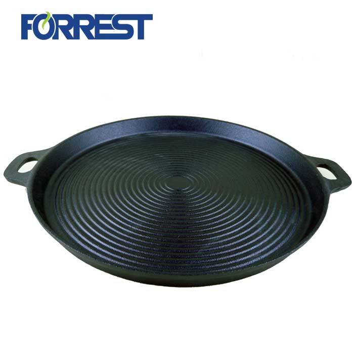 non-stick round cast iron pan