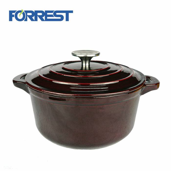 Cast iron kitchen enamel  casserole cookware with LFGB approved