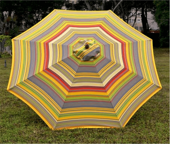 Promotion  2.7M Round Wooden Patio Umbrella Parasol Featured Image