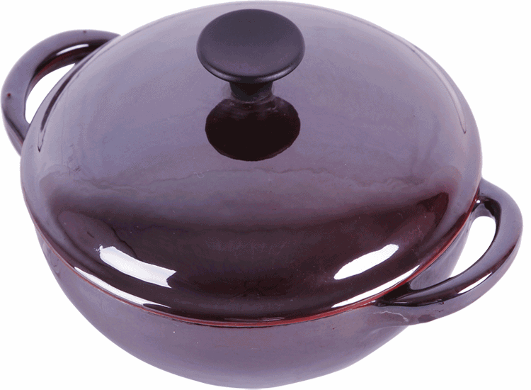 cast iron enameled casserole pots