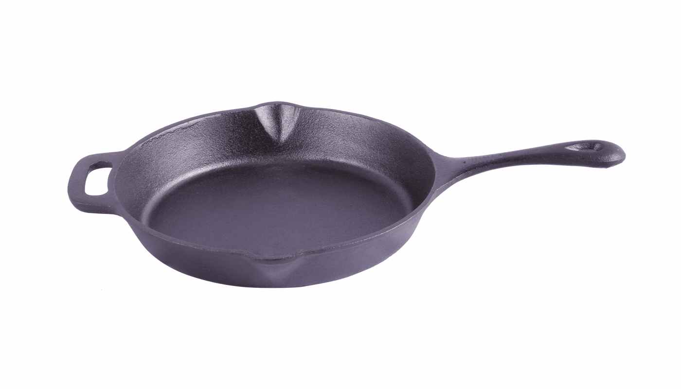 cast iron preseasoned fry pans with side handle