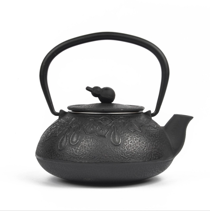 Cast iron teapot enameled