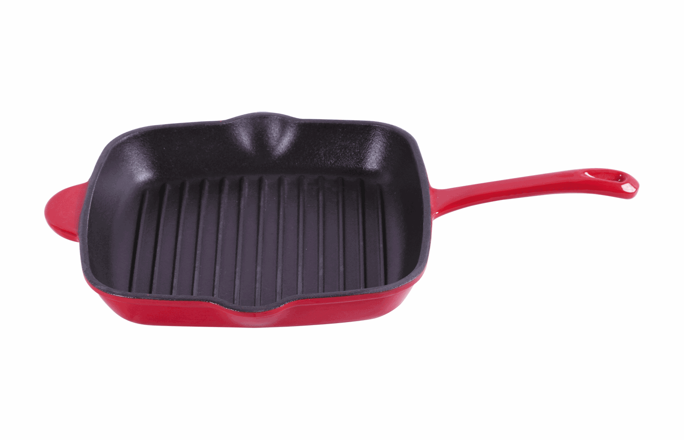 cast iron enameled grill pans inner matt black