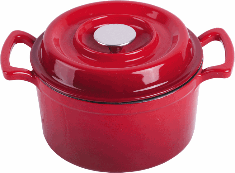 cast iron round enamel pot