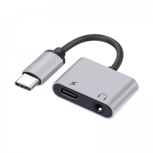 2-in-1 USB-C Headphone Jack Adapter with Charging,USB-C to 3.5mm Audio Adapter for Headphones,Earphones