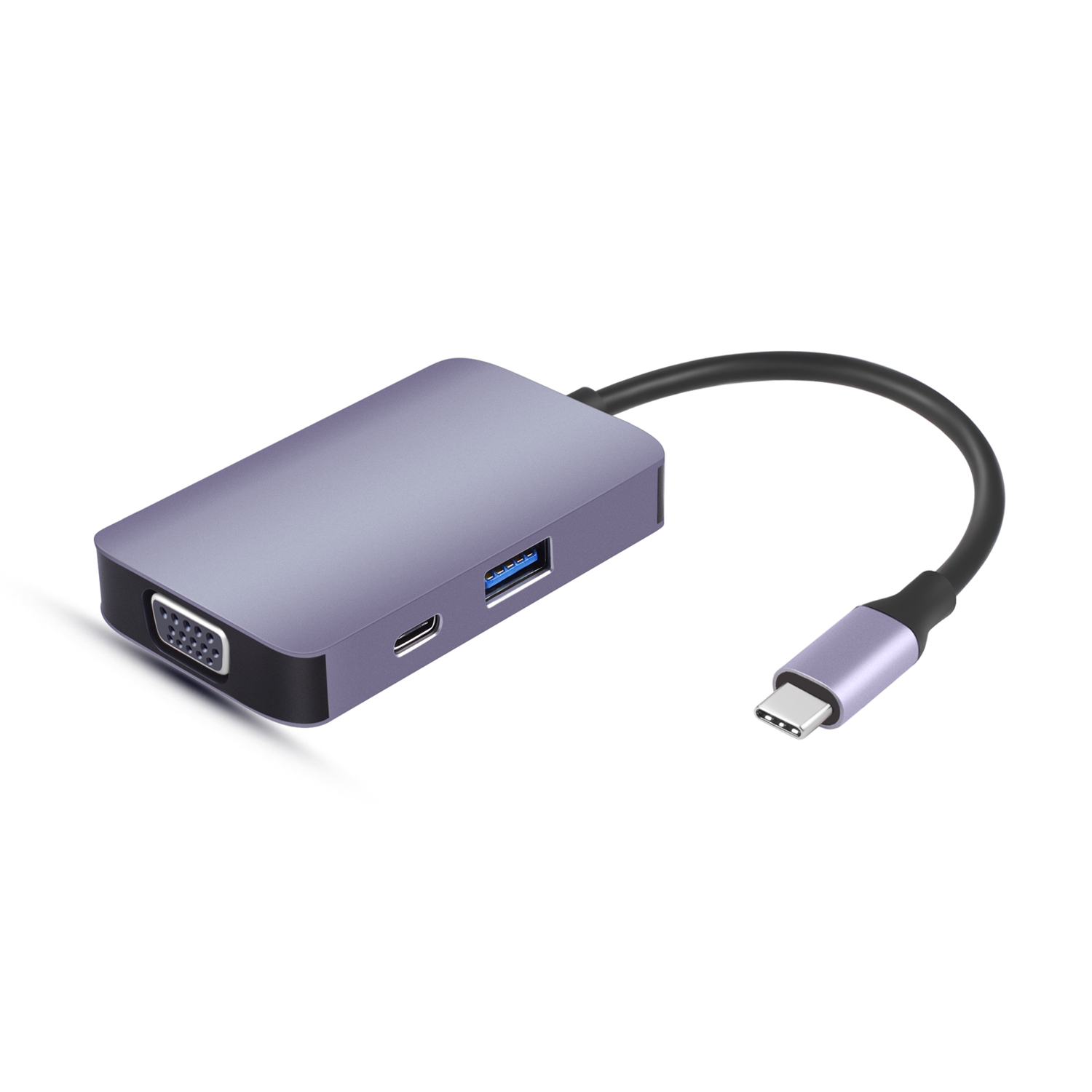 5 IN 1 USB-C Adapter with HDMII,100 W PD,VGA,USB3.0,3.5mm Jack Featured Image