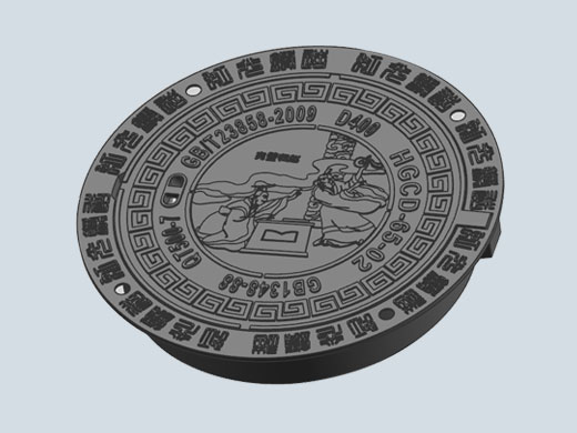 DI Tapas de alcantarilla de apertura transparente de 650 mm de diámetro con historia cultural