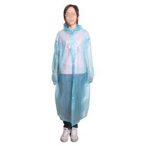 R4202:long-style PE raincoat