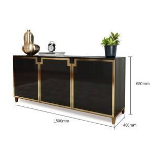 YF-H-801 Luxurious Kitchen Storage Sideboard Cabinet in Gold