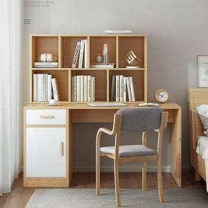 Modern contemporary writing study desk with bookshelf for kids
