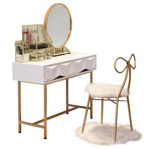YF-T7 Makeup Vanity TableLarge Mirror & Cabinet & DrawerTribesigns Vanity Makeup Table