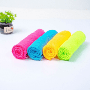 Microfiber solid washcloth with strong water absorption