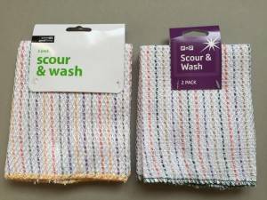 cotton dishcloths with 2pcs or 3pcs per set