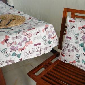 cotton table cloth with printing and yarn-dyed