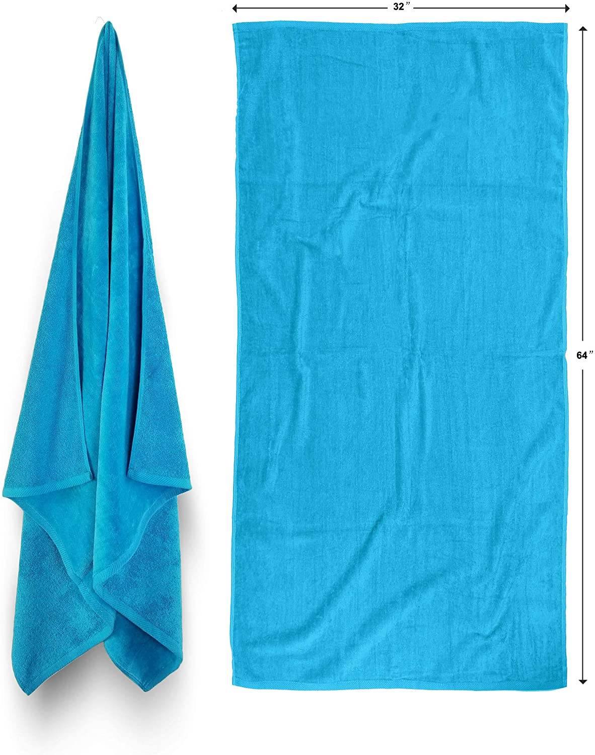 Royal Comfort and soft Solid Color Velour Terry Beach Towel with bright colors, made of 100% cotton. Featured Image