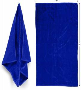 Royal Comfort and soft Solid Color Velour Terry Beach Towel with bright colors, made of 100% cotton.