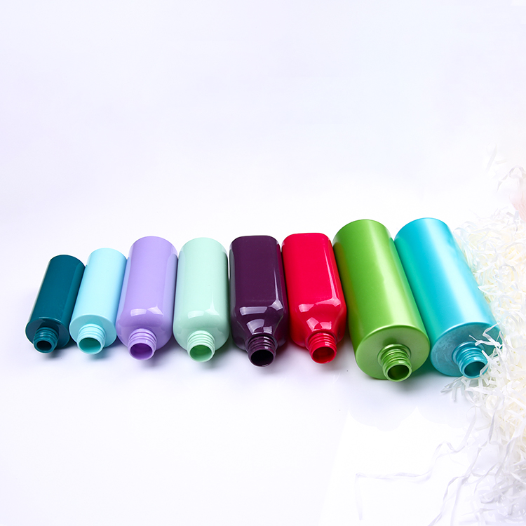 cosmetic PET plastic empty bottles with different solid color options