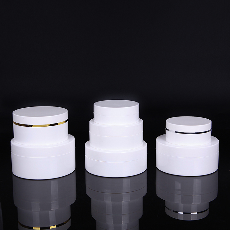 Flat top silver circle cosmetic jar 150ml  250ml 300ml 100ml 50ml 30ml