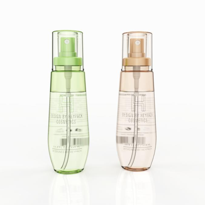 100ml PET white/green/orange deodorant spray bottle, empty bottle for perfume, snap on mist spray bottle for toner and perfume