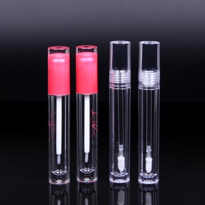 Stock Cosmetic Empty Pink 3.5ml 5ml Lip Gloss Tube