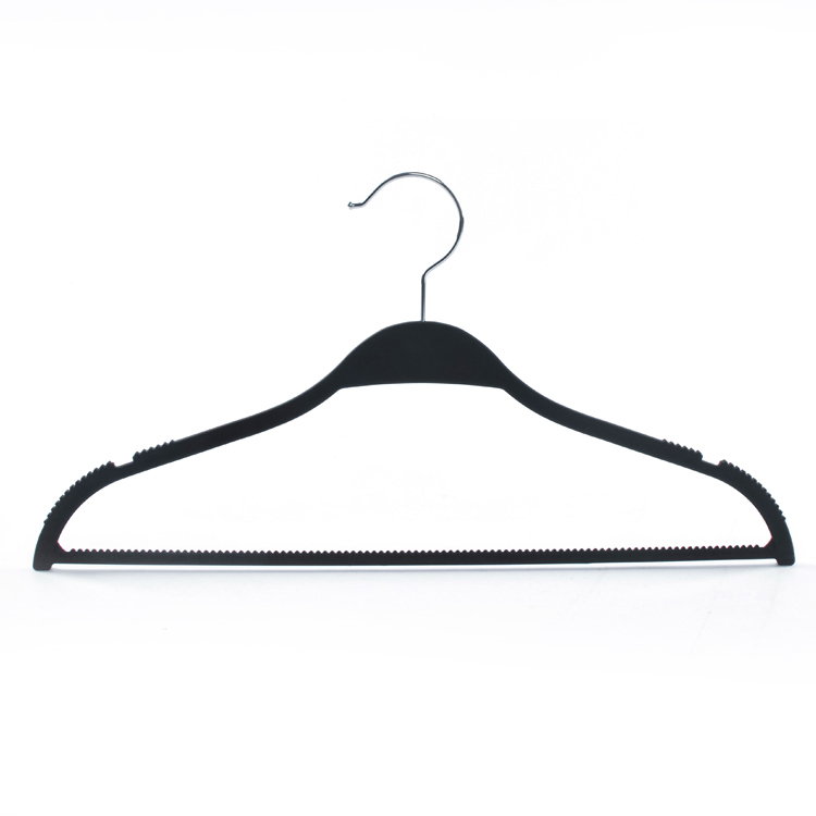 Durable Ultra Slim Non Velvet Space Saving Non Slip Rubber Coated ABS Plastic Clothing Hangers Featured Image