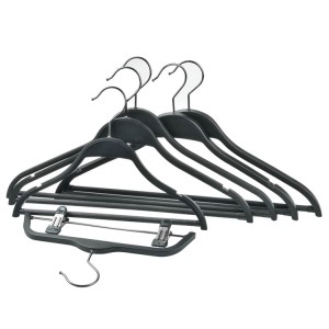 Zara Style PP Plastic Hangers full sets for Garment Clothes Pants Skirts Display with Metal Hook