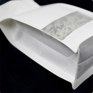 White Paper bag of Flat bottom pouch