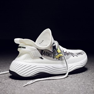 Amazon top seller white custom men shoes sneaker printed black yeezy shoes for men