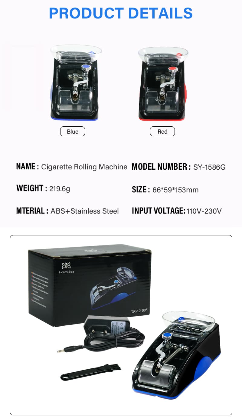 GR-12-005 Horns Bee Electric Cigarette Rolling Machine (4)