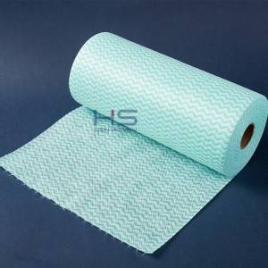 Nonwoven Fabric Green Color Household Cleaning Wipes