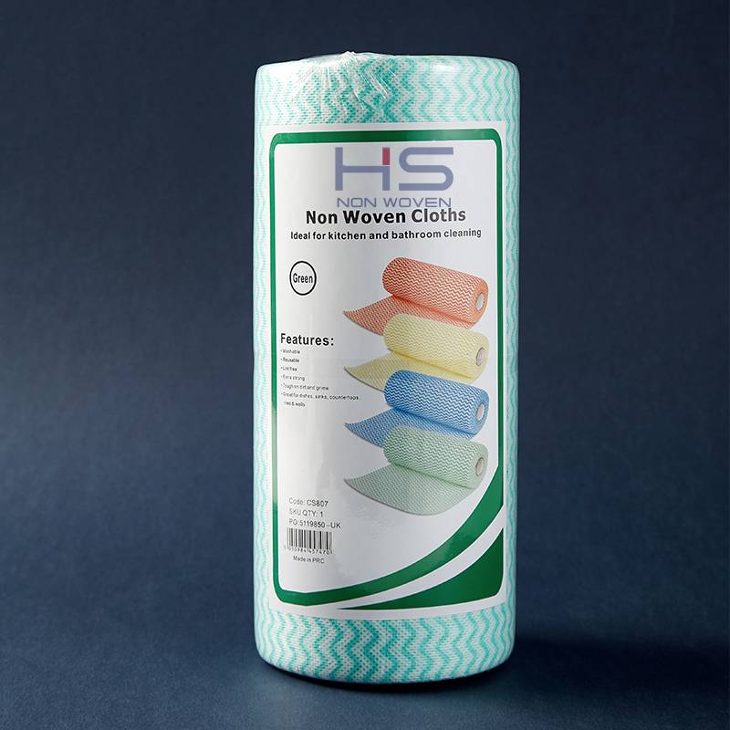 Nonwoven Fabric Green Color Household Cleaning Wipes Featured Image