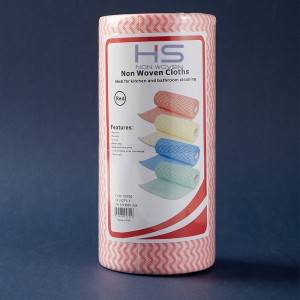 Nonwoven Fabric Red Color Household Cleaning Wipes