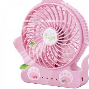 AC Silent Small China Travel Cooler Pocket Fan Face Pink Desk Usb Portable Rechargeable Mini Fan