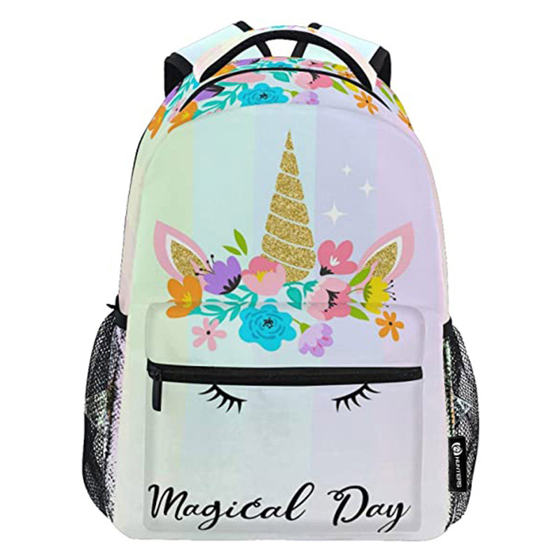 Backpack for Girls Boys Magical Unicorn – School Bookbags Laptop Backpacks Waterproof Travel Daypack