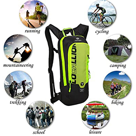 Cycling Backpack Biking Backpack Riding Daypack Bike Rucksack Lightweight for Outdoor Sports Travelling Mountaineering Hydration Water Bag Men Women 6L-14