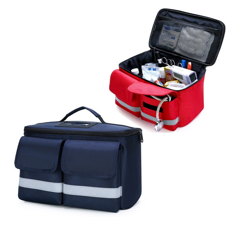 Outdoor First Aid Kit Outdoor Sports Red Nylon Waterproof Cross Messenger Bag Family Travel Emergency Bag