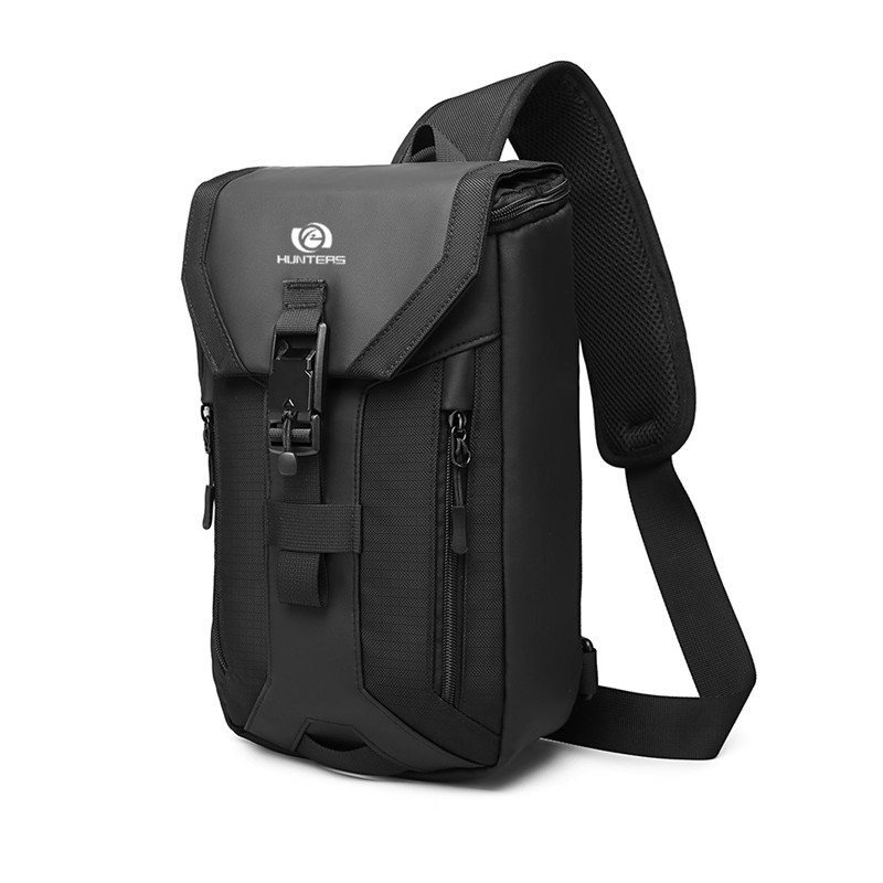  Fashion Men Chest Bags USB Charging Shoulder Bag Crossbody Bag Waterproof USB charge
