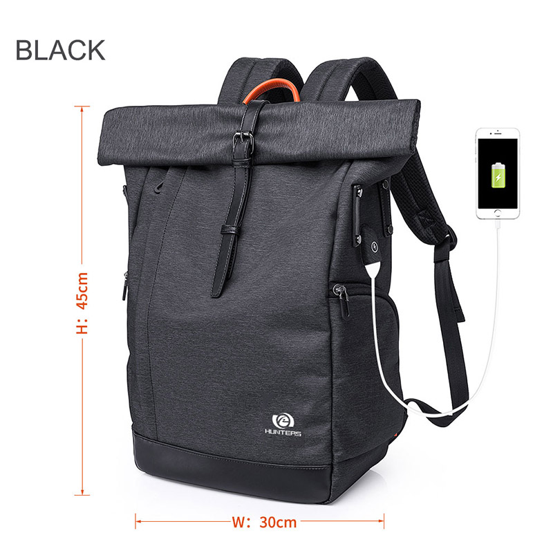 Expandable Roll Top Waterproof Trendy Backpack With Laptop Pocket