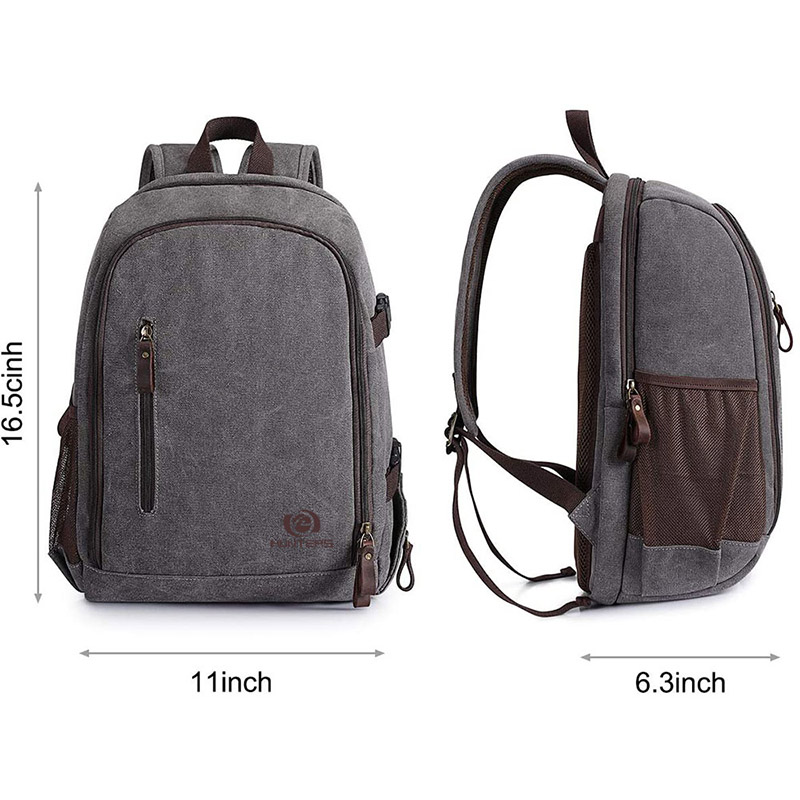Shockproof Professional Canvas Camera Laptop Backpack Daypack Bag case for DSLR, Lenses and Tripod DJI Mavic Pro for Camera