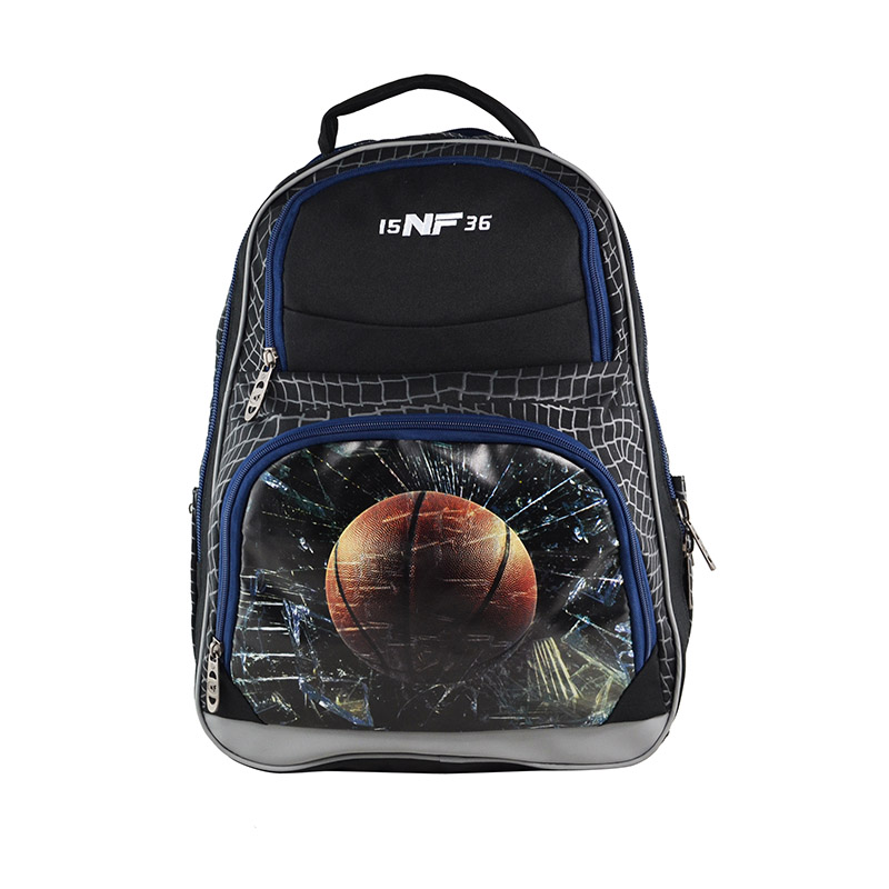 Basketball Large Multi-Compartment School Bag Laptop Backpack for Boy Student