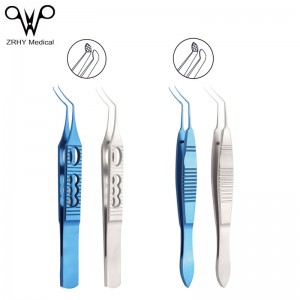 Best 112MM Reusable Capsulorhexis Forceps Arc-shaped and Fork-tailed