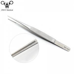 High Quality 180MM Medical Reusable Stainless Steel Notched Forceps