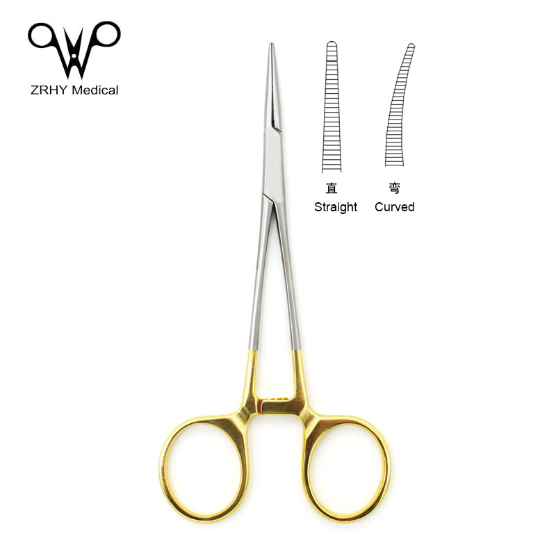 High Quality 125MM/140MM Medical Reusable Stainless Steel Gold Styptic Forceps Wholesales Featured Image