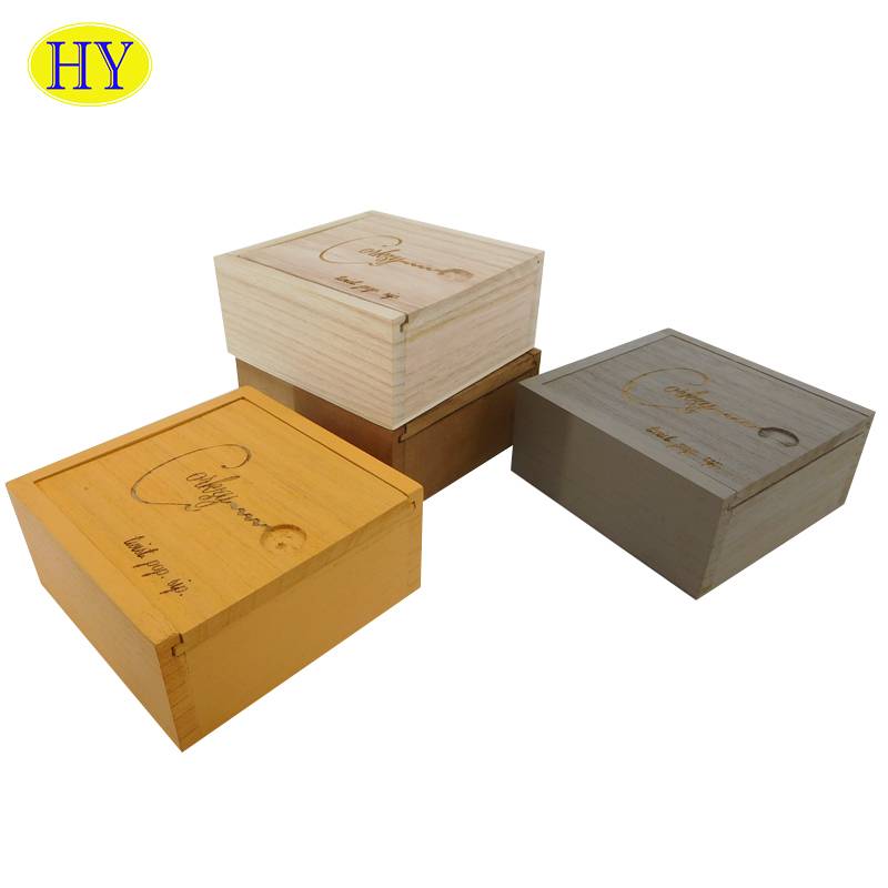Newest sale superior quality wood wine box sliding lid for sale