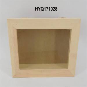 factory made unfinished wooden shadow box frame