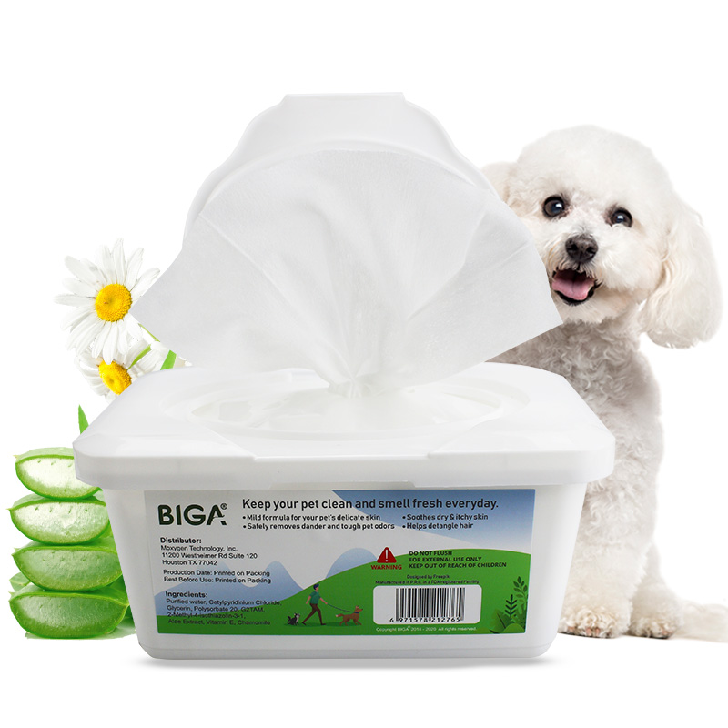 Factory wholesale boxed 100 counts cleaning pet bacterial wipes for dogs and cats Featured Image